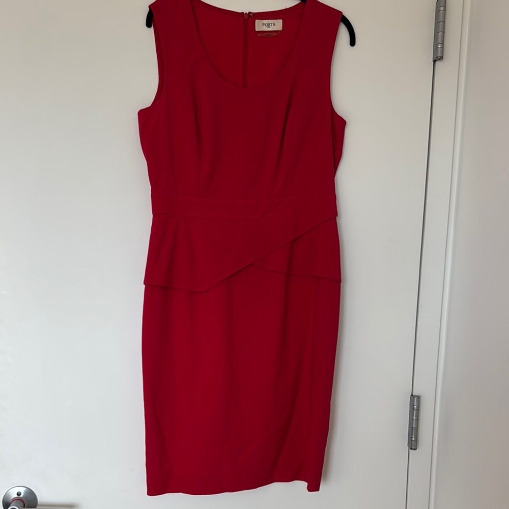 Ports 1961 Light weight wool Red Sleeveless Dress